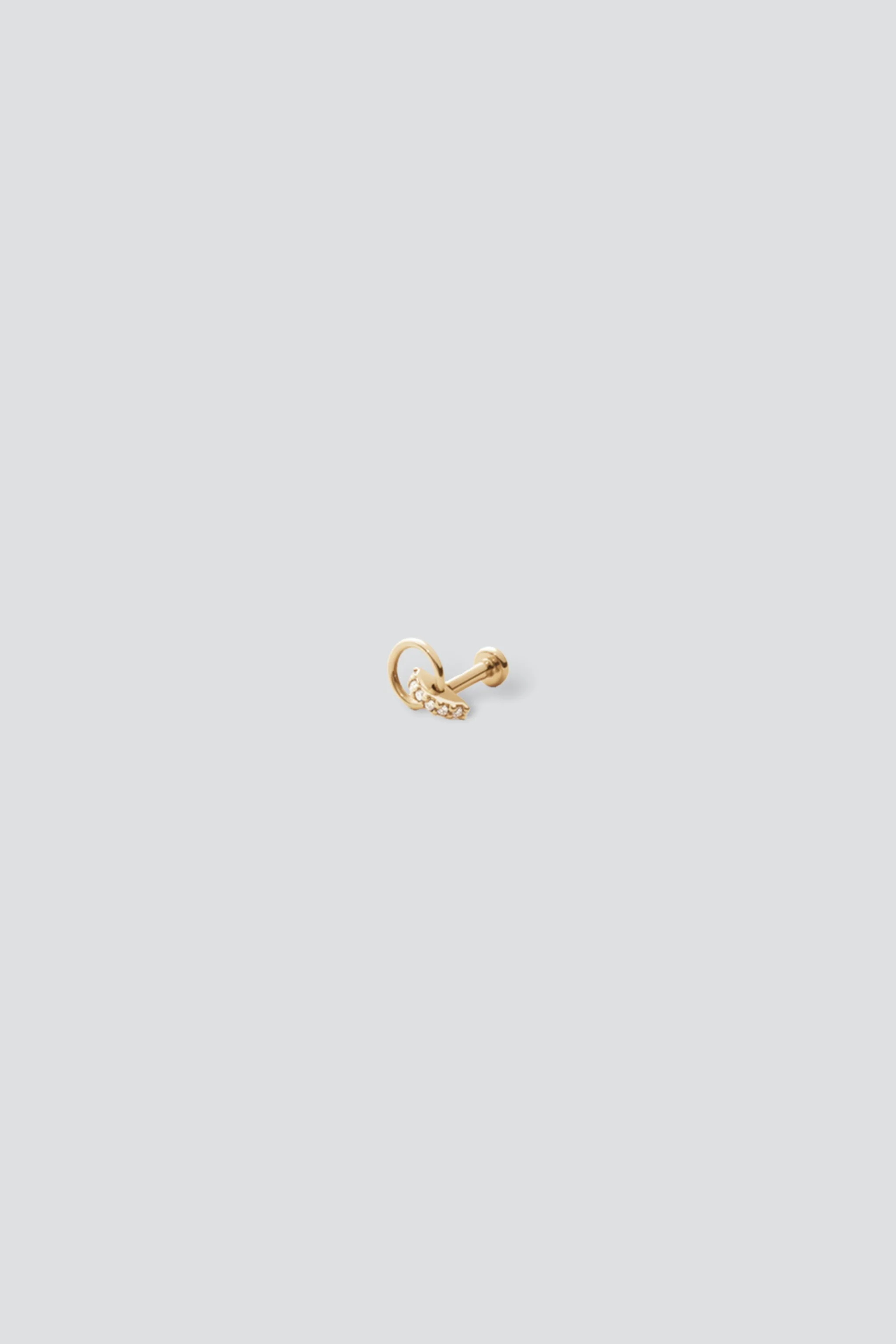 14K Lila Diamond Hoop Stud 2