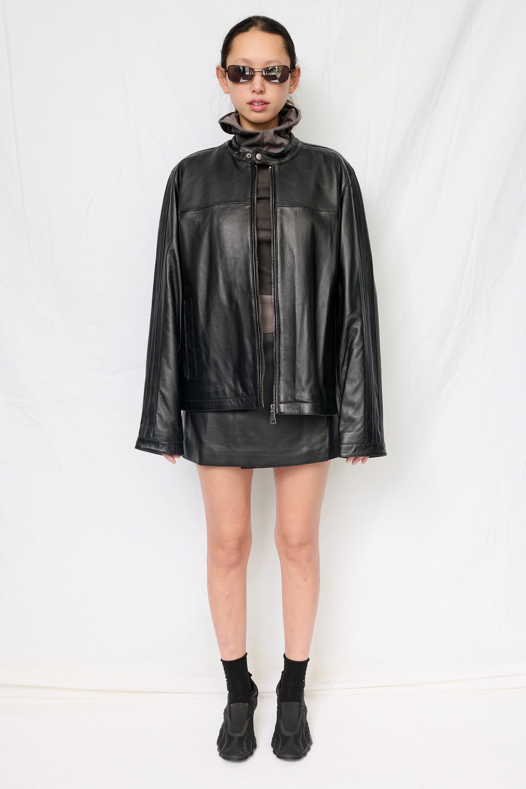 Black Nappa Leather Hacker Jacket 2
