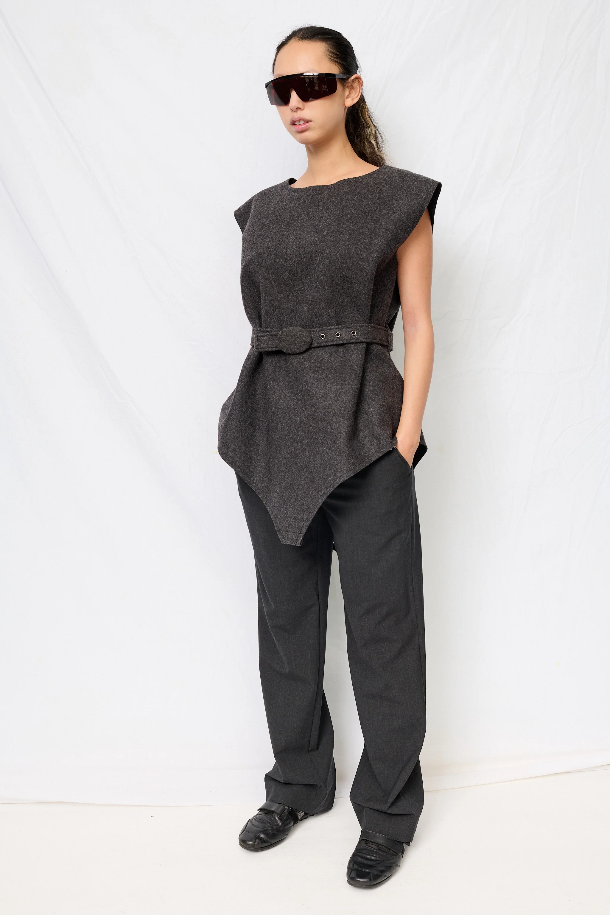 Dark Grey Felt Costume Top 2